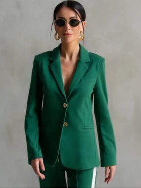 Care Tucker Morrison Pantsuit Interlock Cotton Ivy Green NWOT (Size M)
